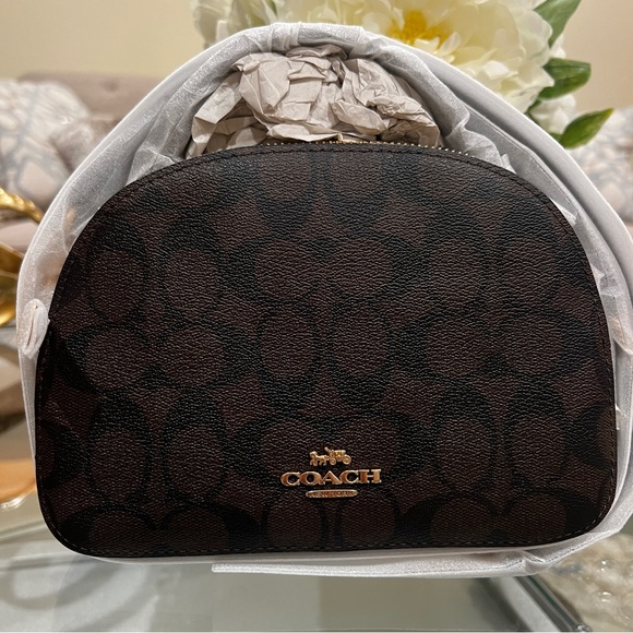 Coach Serena Satchel In Signature Canvas Black and Brown Crossbody Bag - Picture 8 of 11